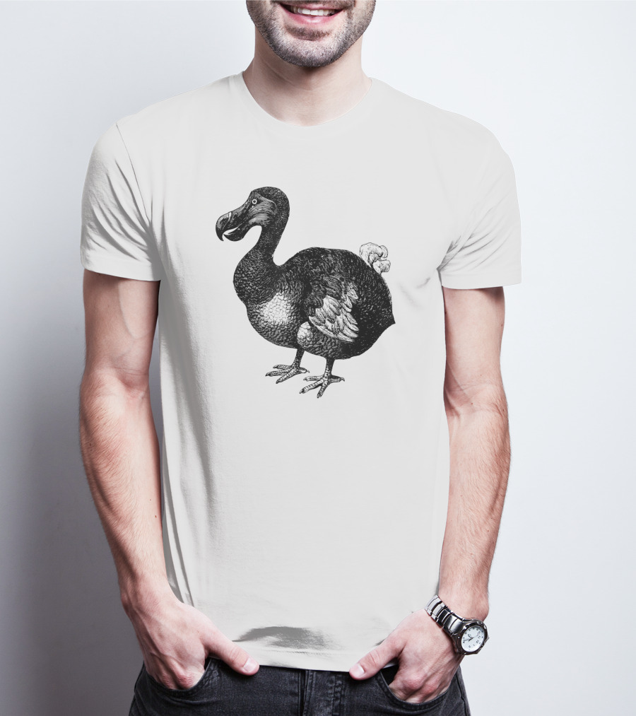 Dodo Bird Ornithology Black Line T-Shirt