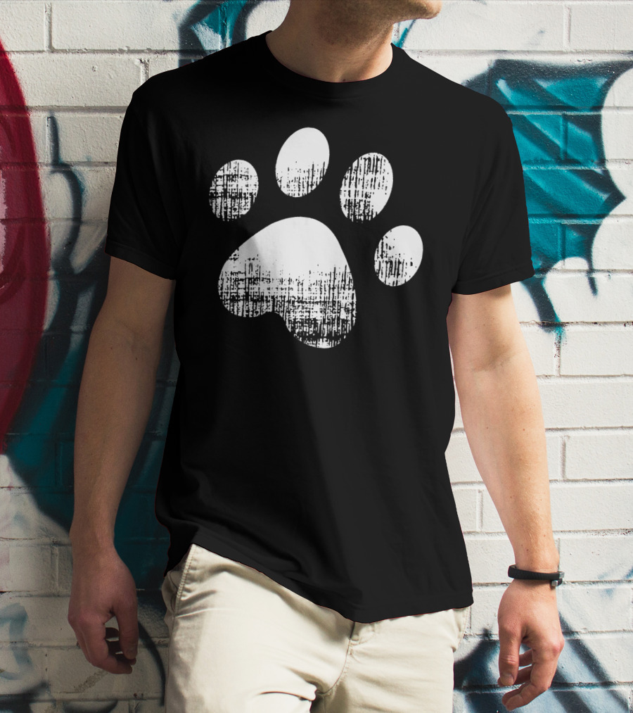 Dog Paw Print Funny For Pet Parents T-Shirt