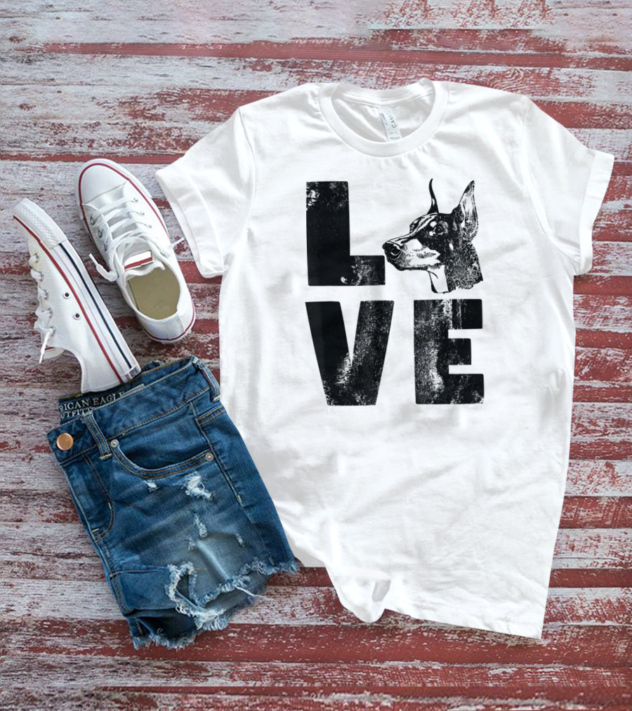 LOVE Doberman Pinscher Dog T-Shirt