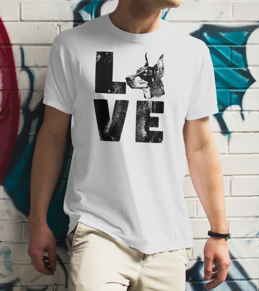 LOVE Doberman Pinscher Dog T-Shirt