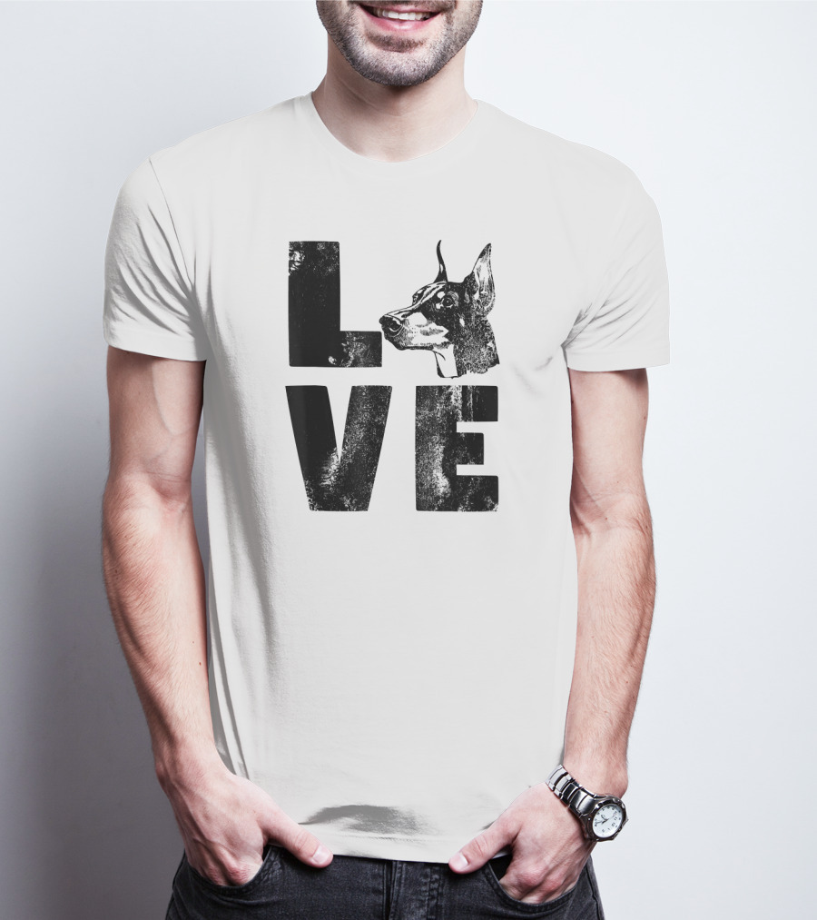 LOVE Doberman Pinscher Dog T-Shirt