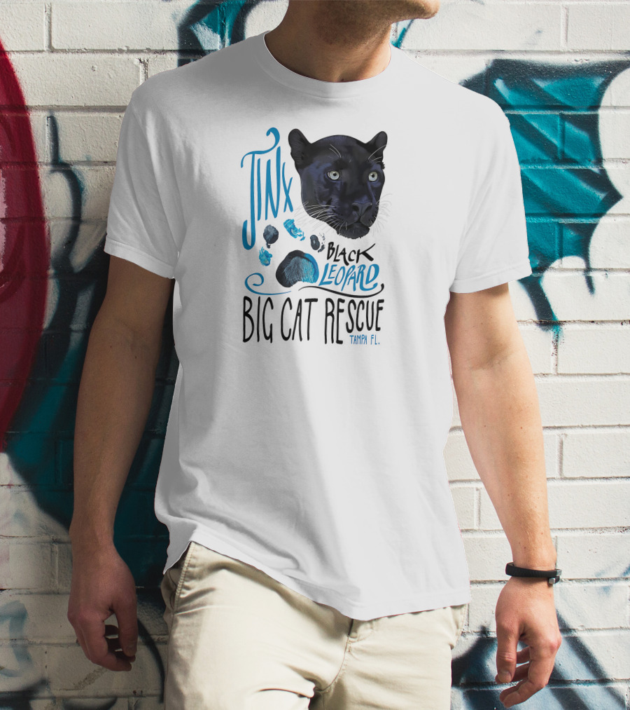 Jinx Black Leopard Big Cat Rescue Tampa FL T-Shirt
