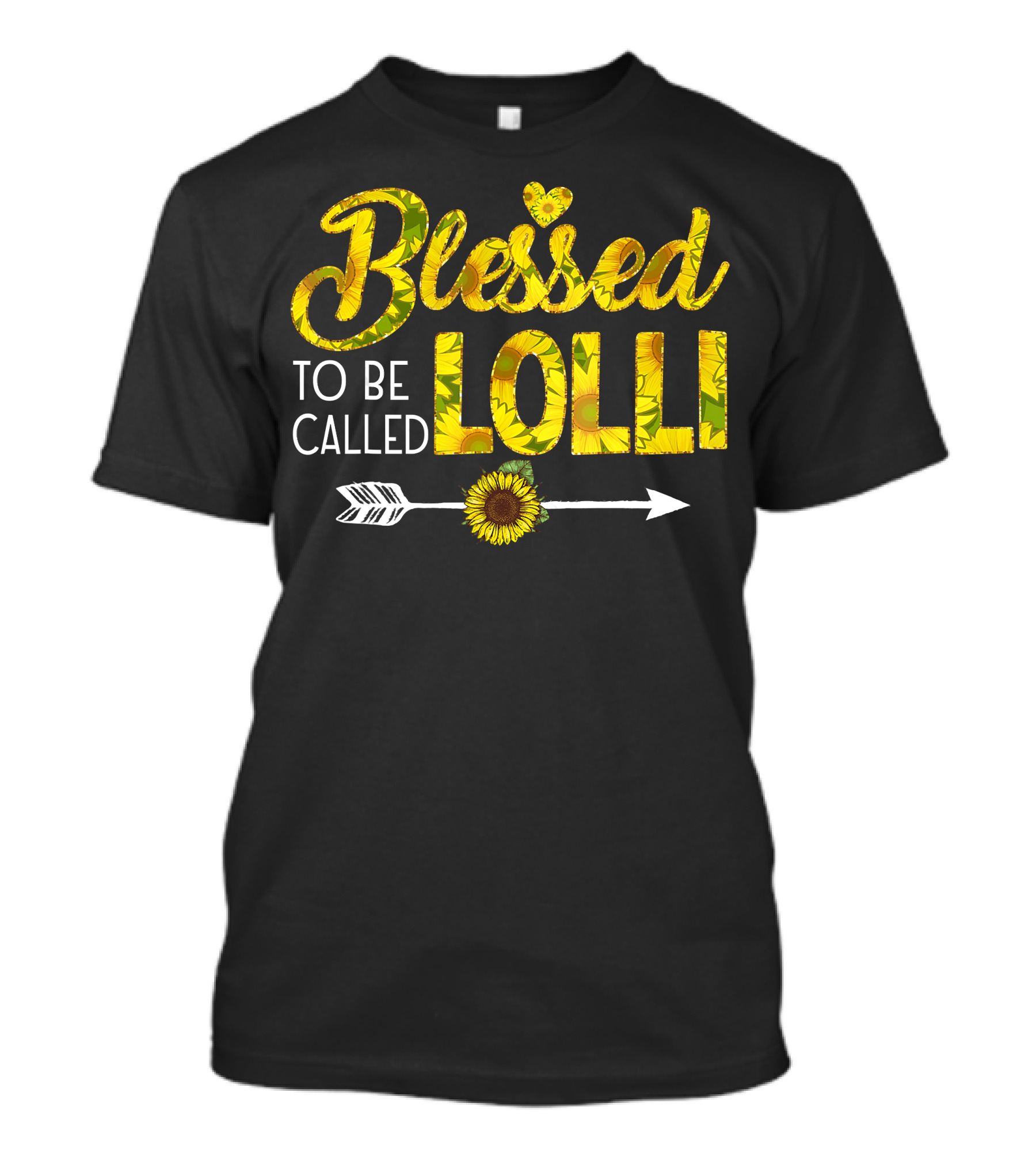 Blessed To Be Called Lolli Sunflower Heart And Arrow T-Shirt