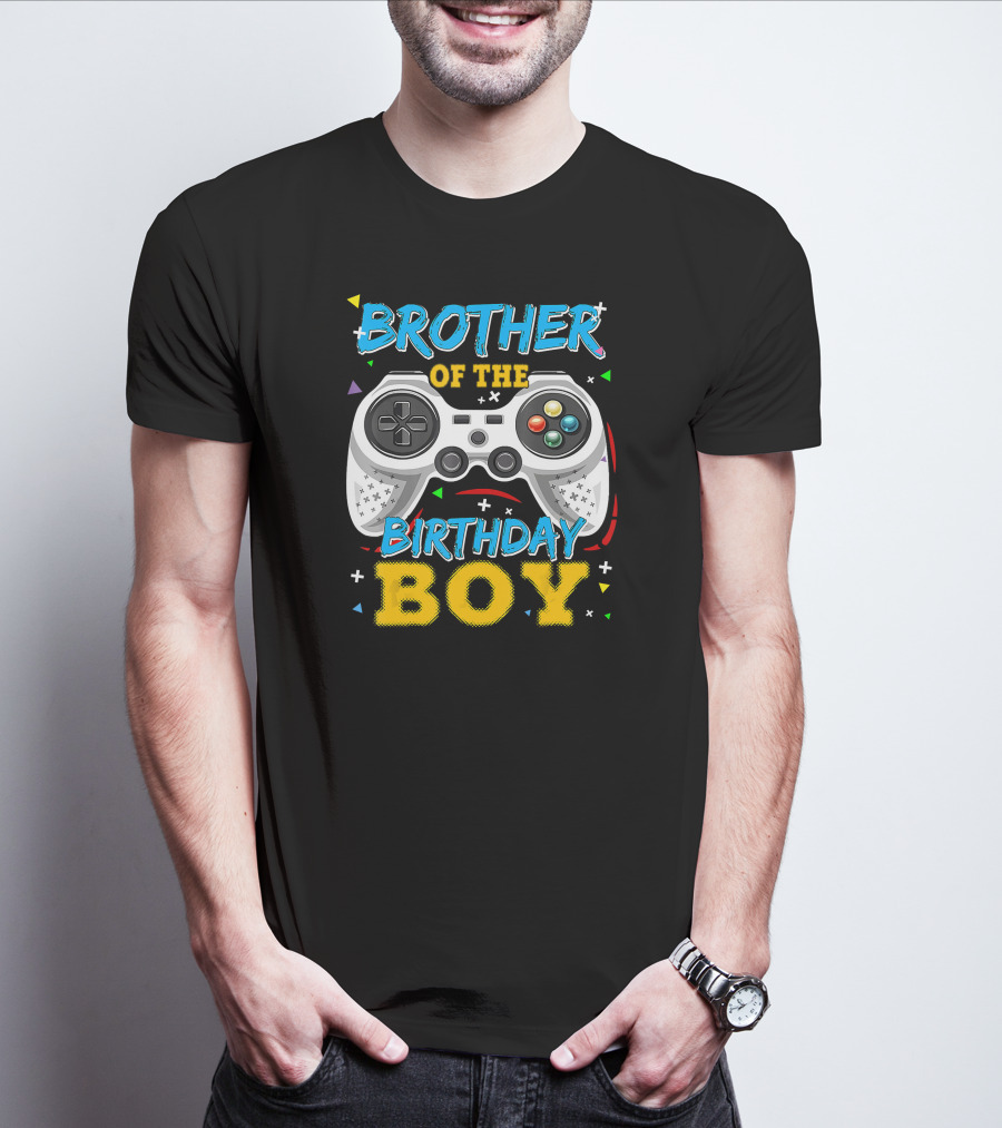 Brother Of The Birthday Boy Video Game Controller T-Shirt