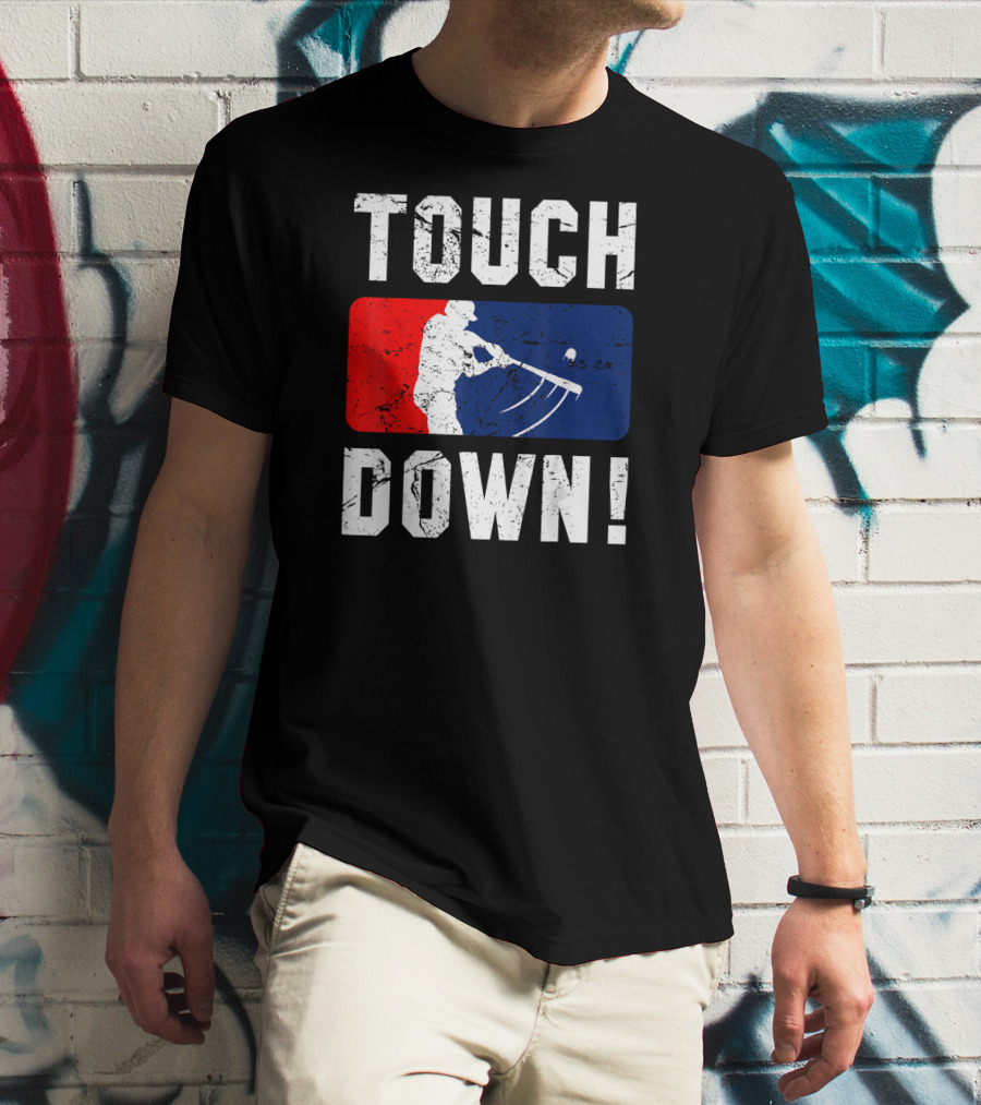 TOUCH DOWN Baseball Parody Iconic Wit T-Shirt
