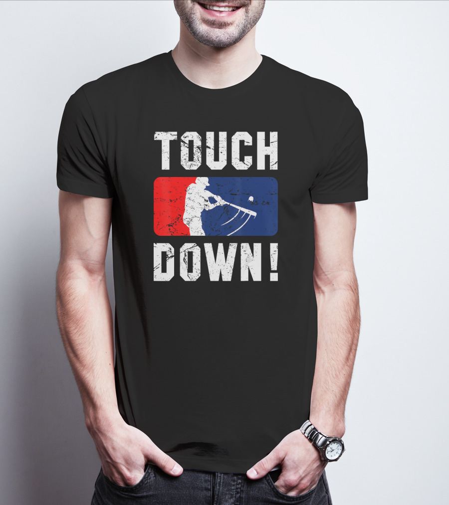 TOUCH DOWN Baseball Parody Iconic Wit T-Shirt