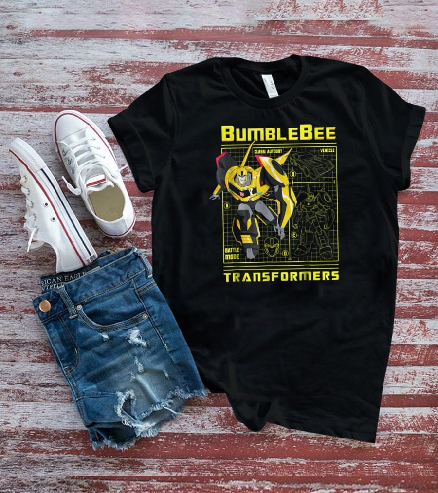 Transformers Bumblebee Battle Mode Autobot Vehicle Blueprint T-Shirt