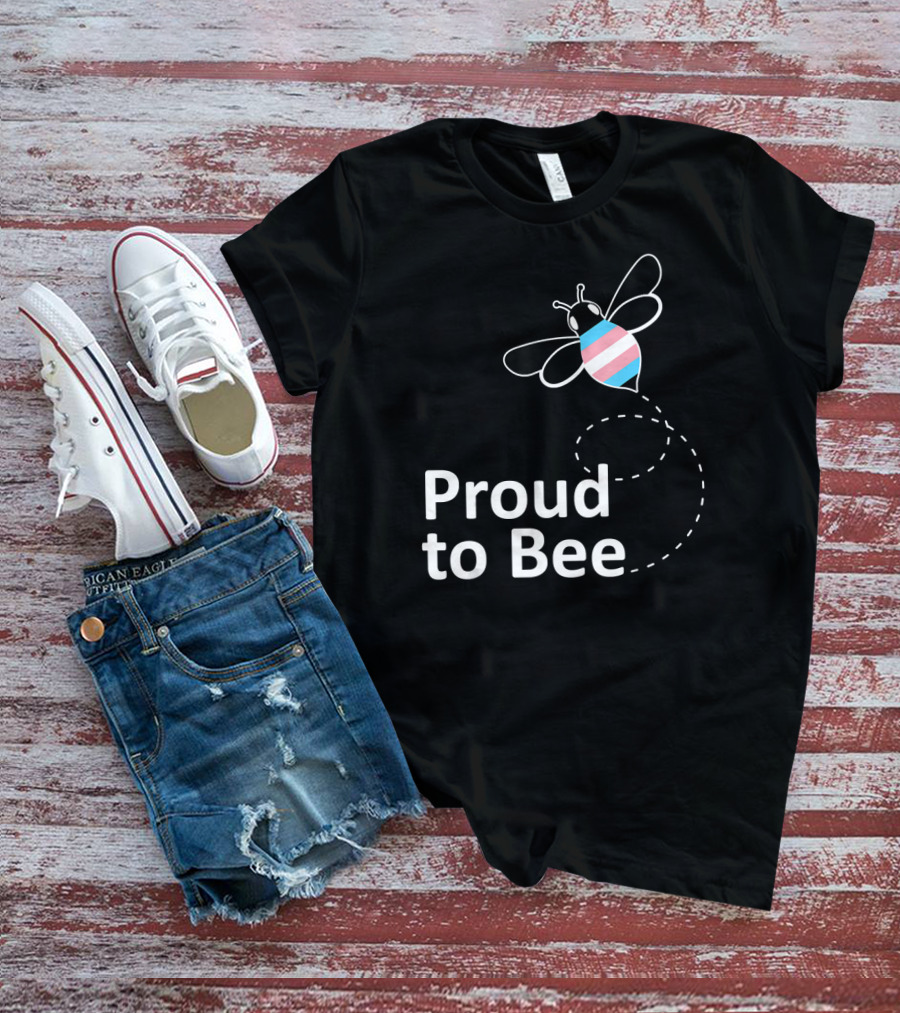 Proud To Bee Transgender Pride Stripes T-Shirt