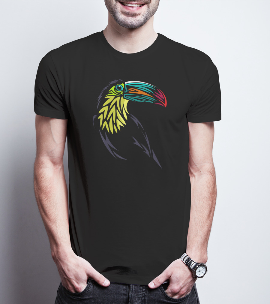 Tribal Toucan Colorful Graphic Cute T-Shirt