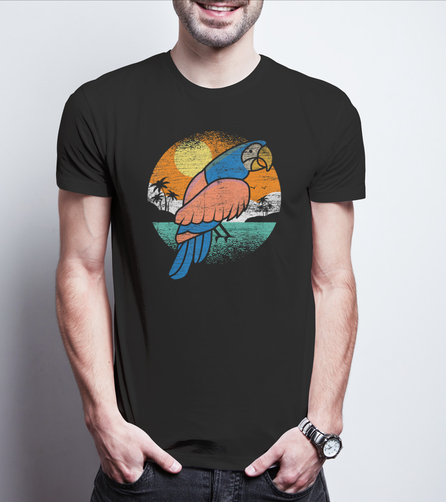 Tropic Sunset Parrot Bird Wildlife T-Shirt