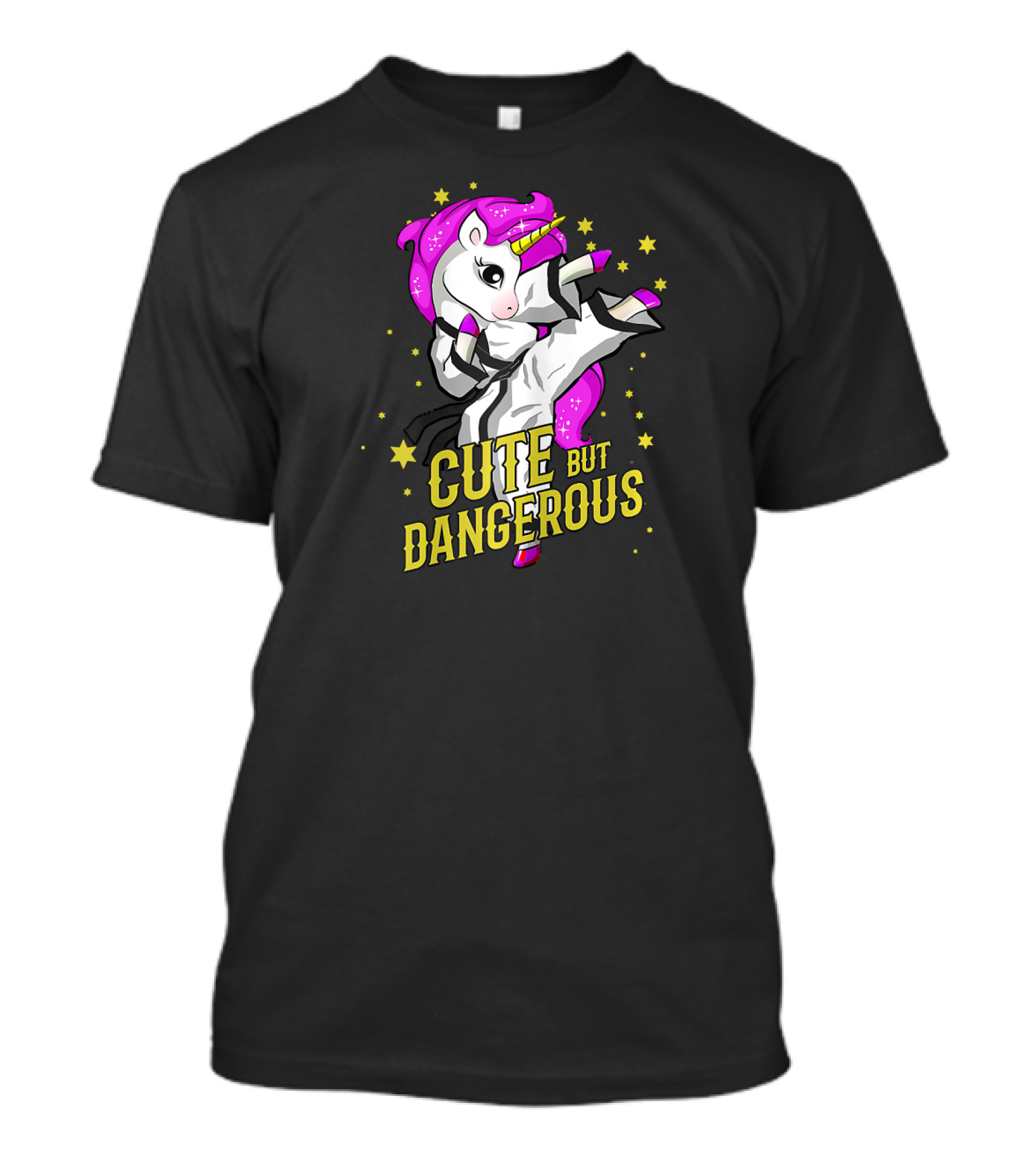 Cute But Dangerous Unicorn Martial Arts Taekwond Girl T-Shirt