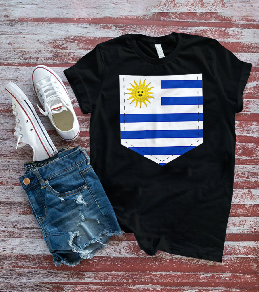 Uruguay Flag Emblem With Iconic Sun T-Shirt