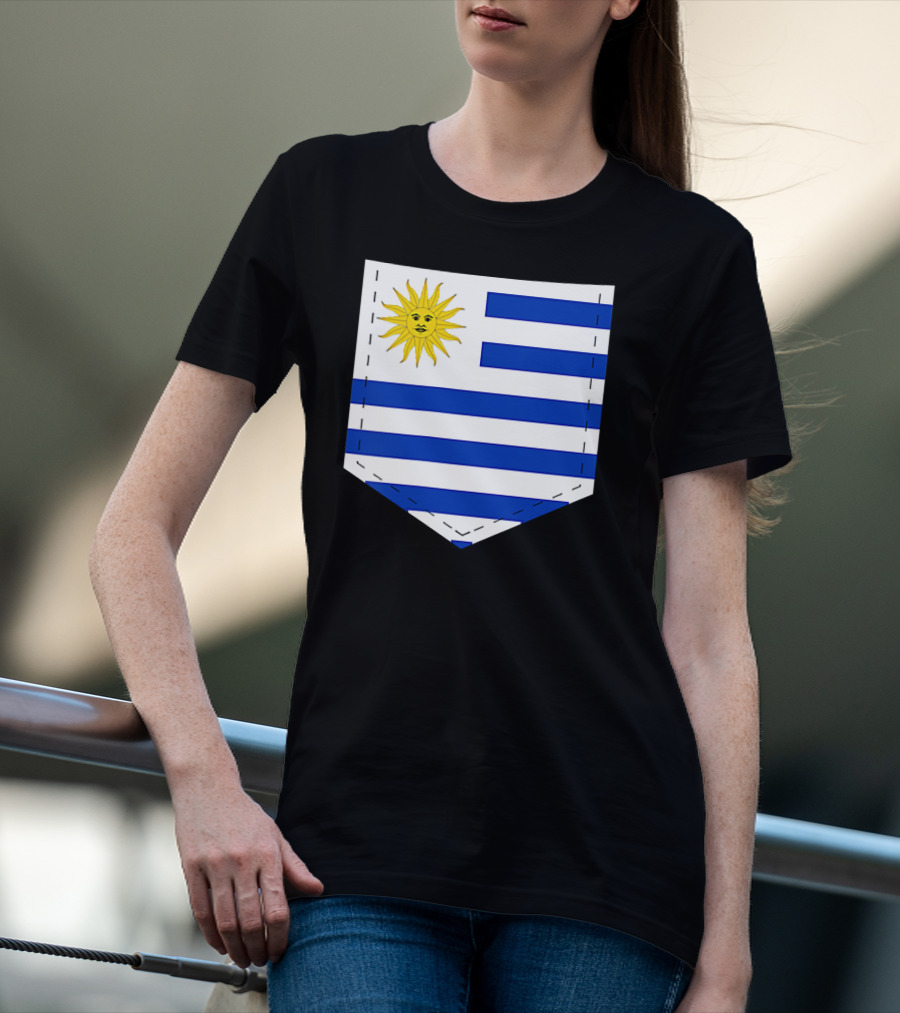 Uruguay Flag Emblem With Iconic Sun T-Shirt