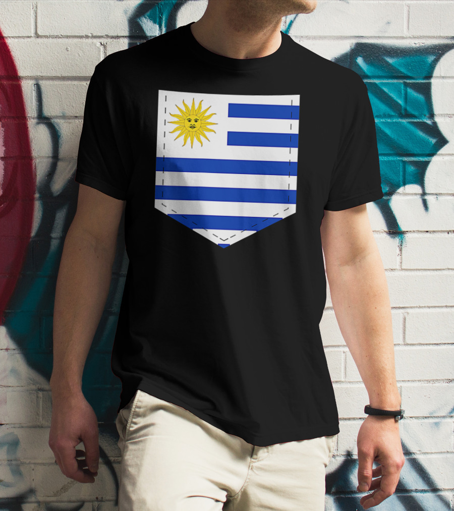 Uruguay Flag Emblem With Iconic Sun T-Shirt