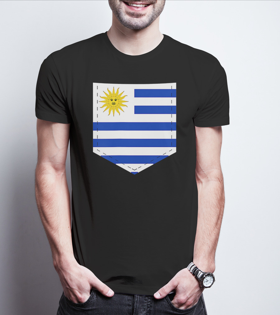 Uruguay Flag Emblem With Iconic Sun T-Shirt