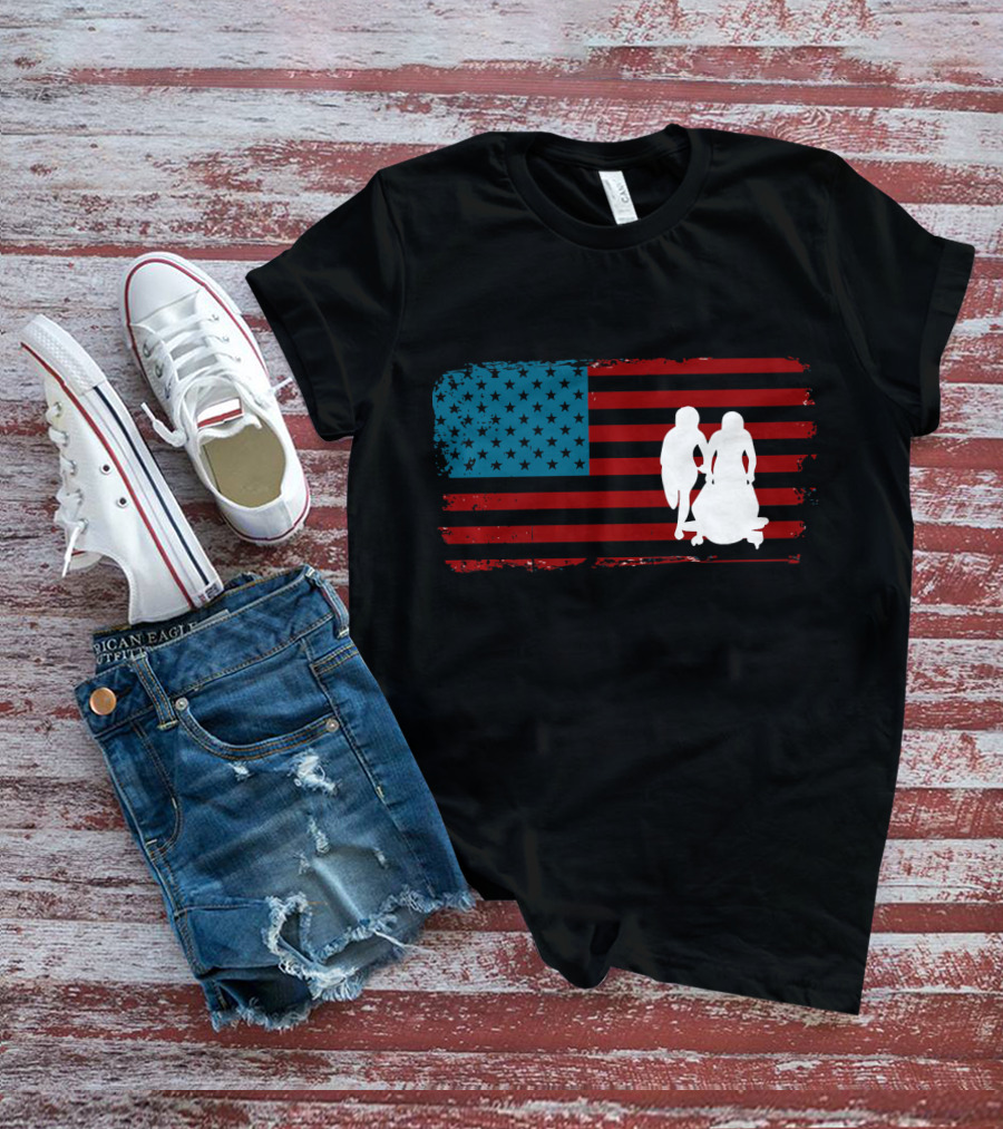 USA Flag Bobsled Team T-Shirt