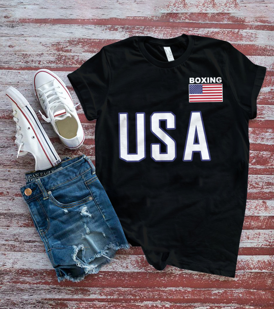 USA Boxing Flag Training Pocket T-Shirt