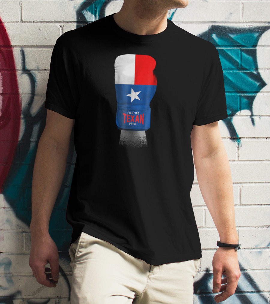 Vintage Texas Flag Boxing Gloves Fighting Texan Pride T-Shirt