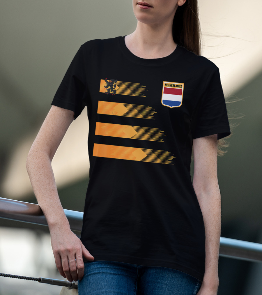 Women Men Netherlands Soccer Holla Lion Crest T-Shirt