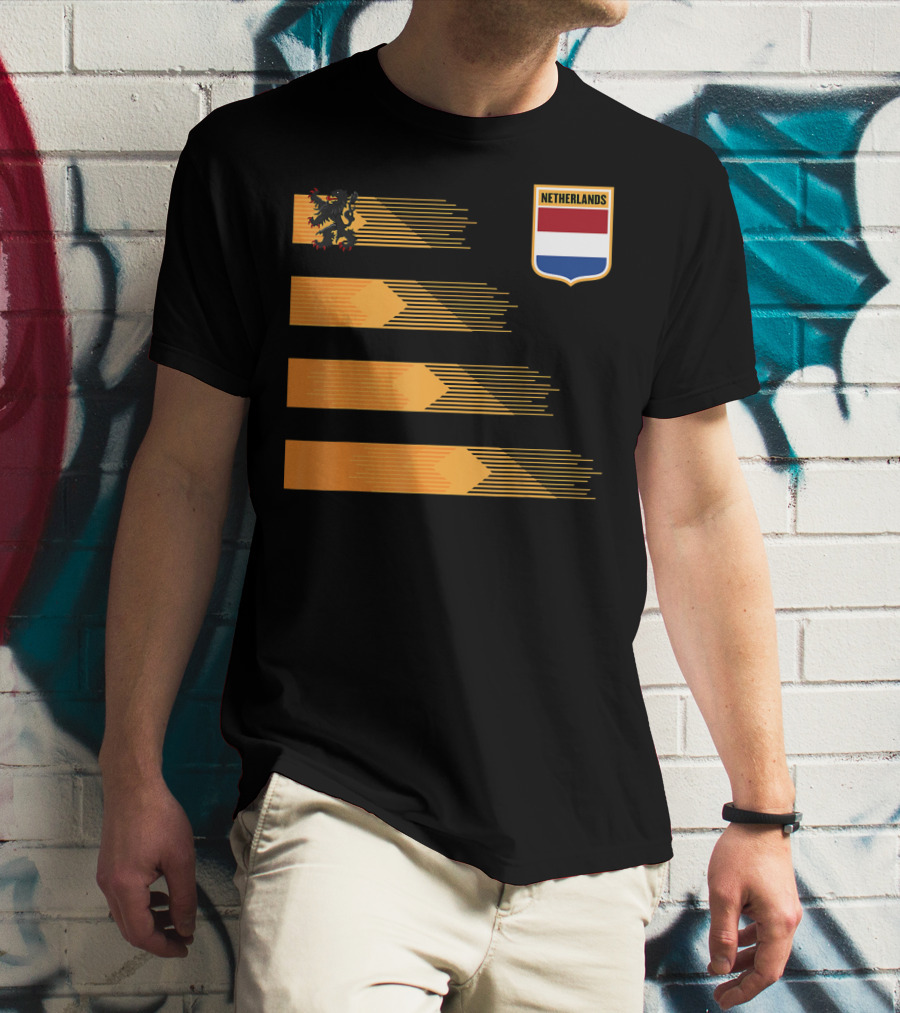 Women Men Netherlands Soccer Holla Lion Crest T-Shirt