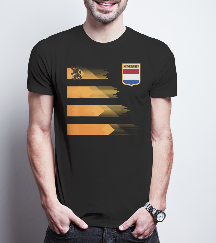 Women Men Netherlands Soccer Holla Lion Crest T-Shirt