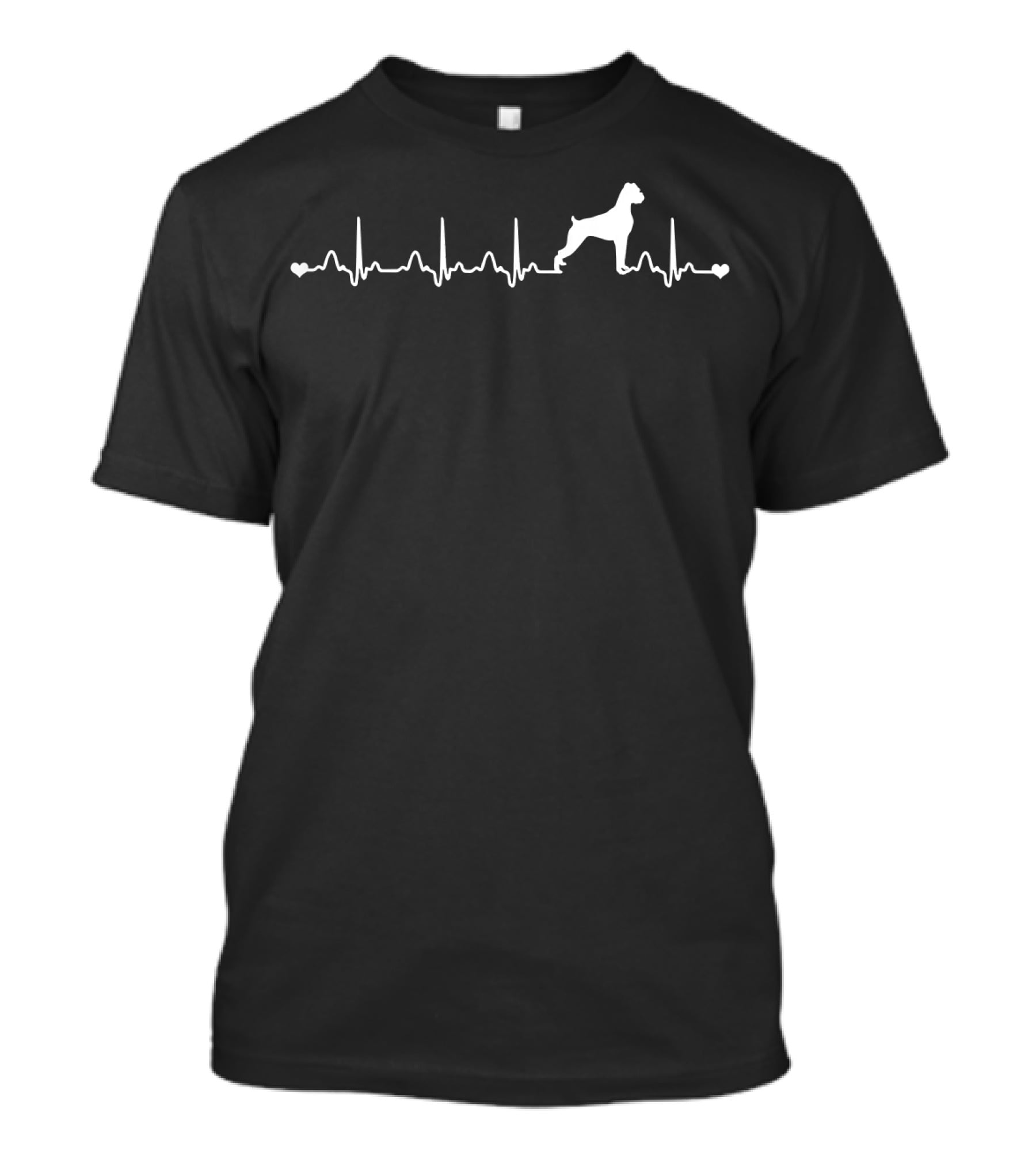 Boxer Dog Heartbeat For Dog Mom Anim T-Shirt