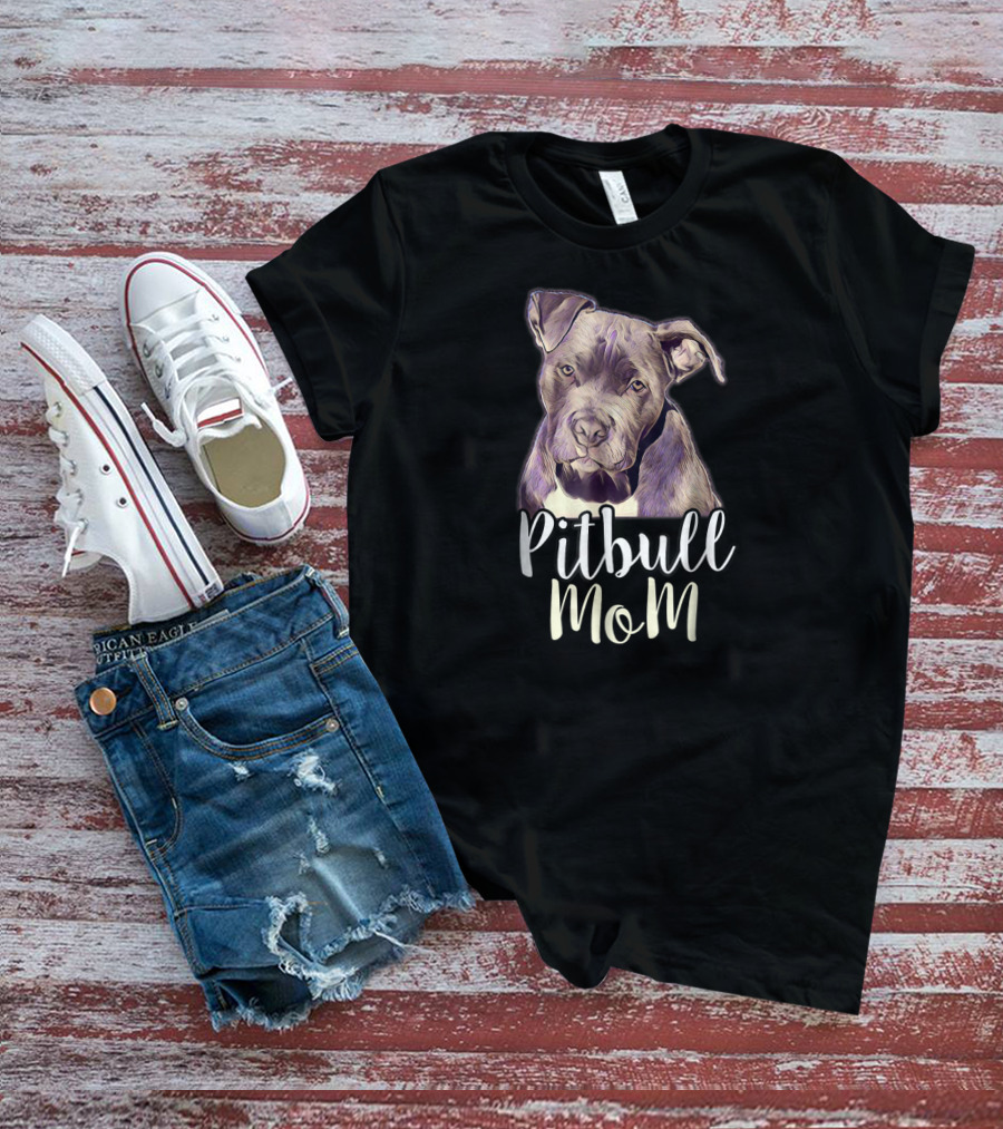 Pitbull Mom Proud Mama Pitbull T-Shirt
