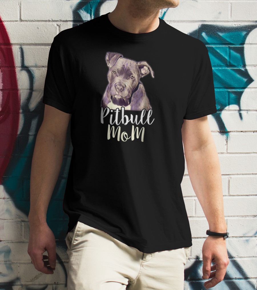 Pitbull Mom Proud Mama Pitbull T-Shirt