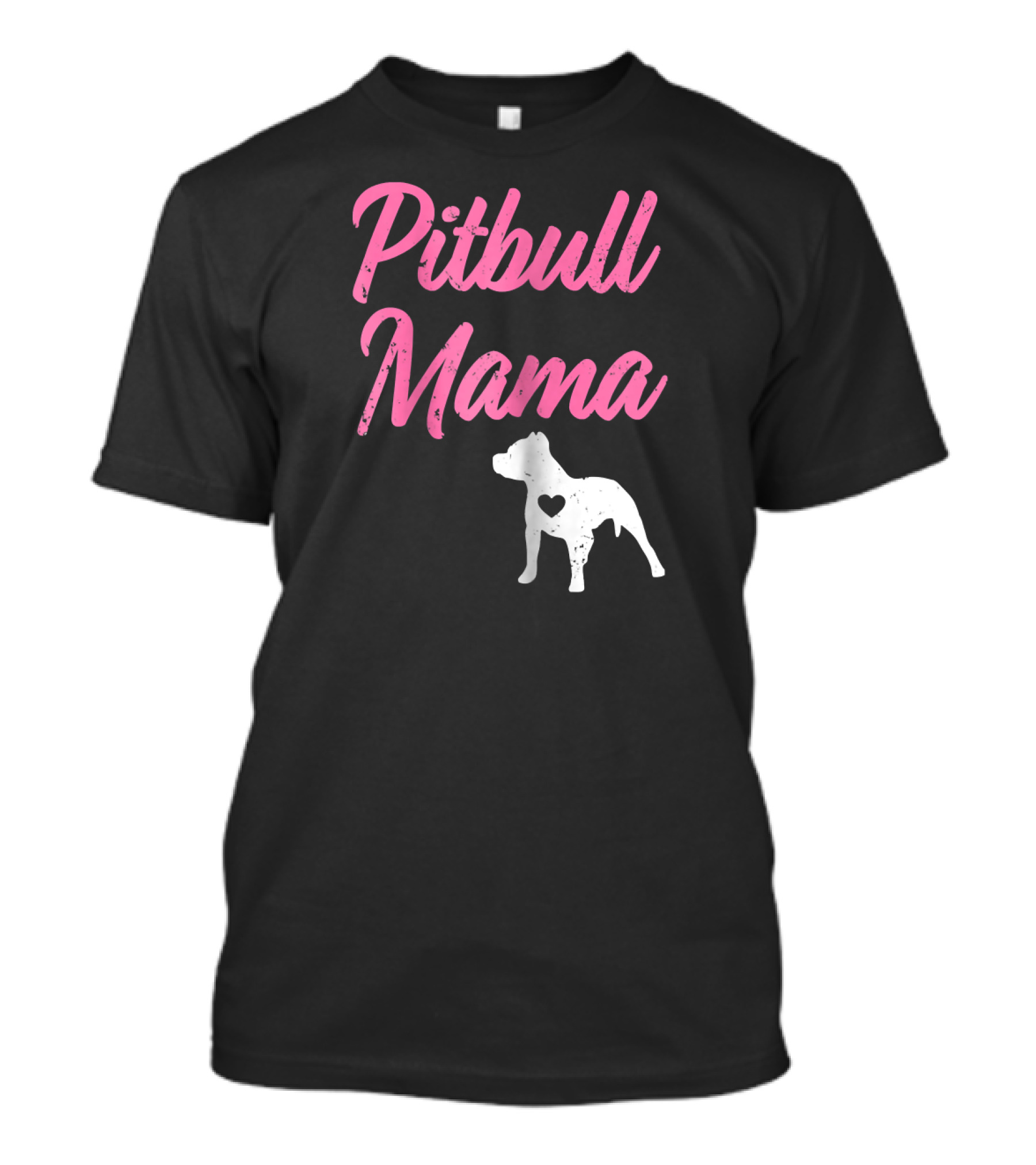 Pitbull Mama Women's Pit Bull Heart T-Shirt