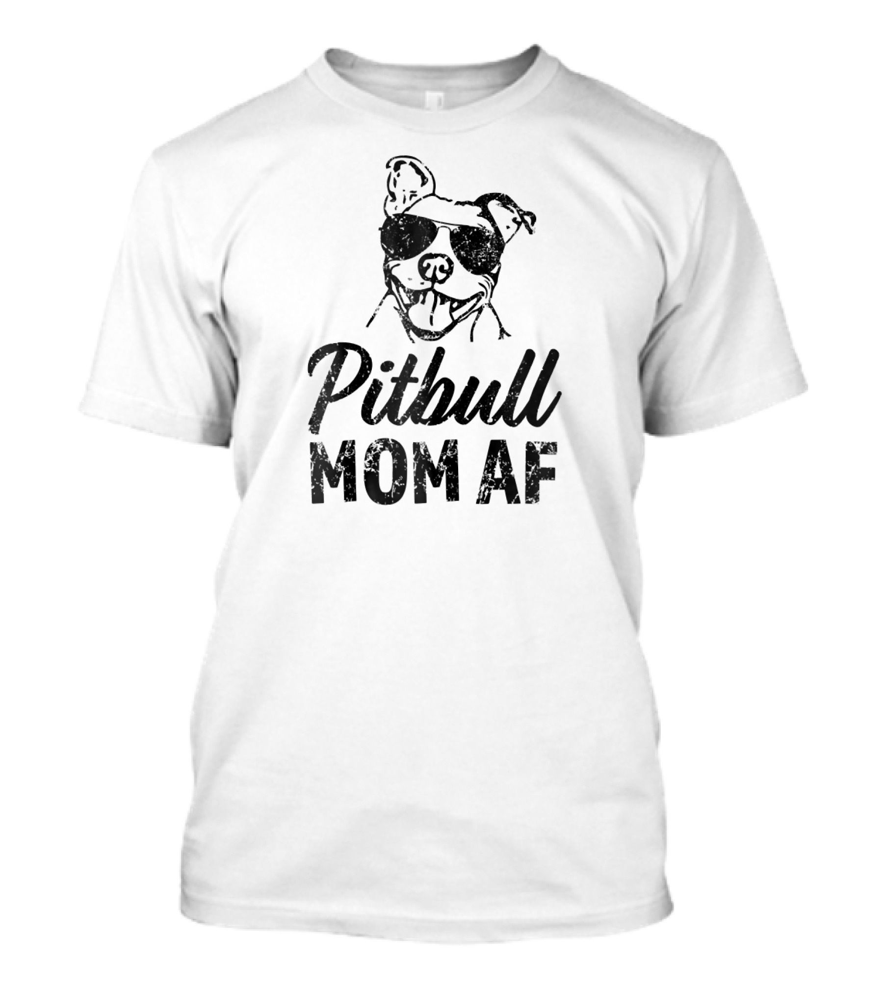 Pitbull Mom AF Sunglasses Dog T-Shirt