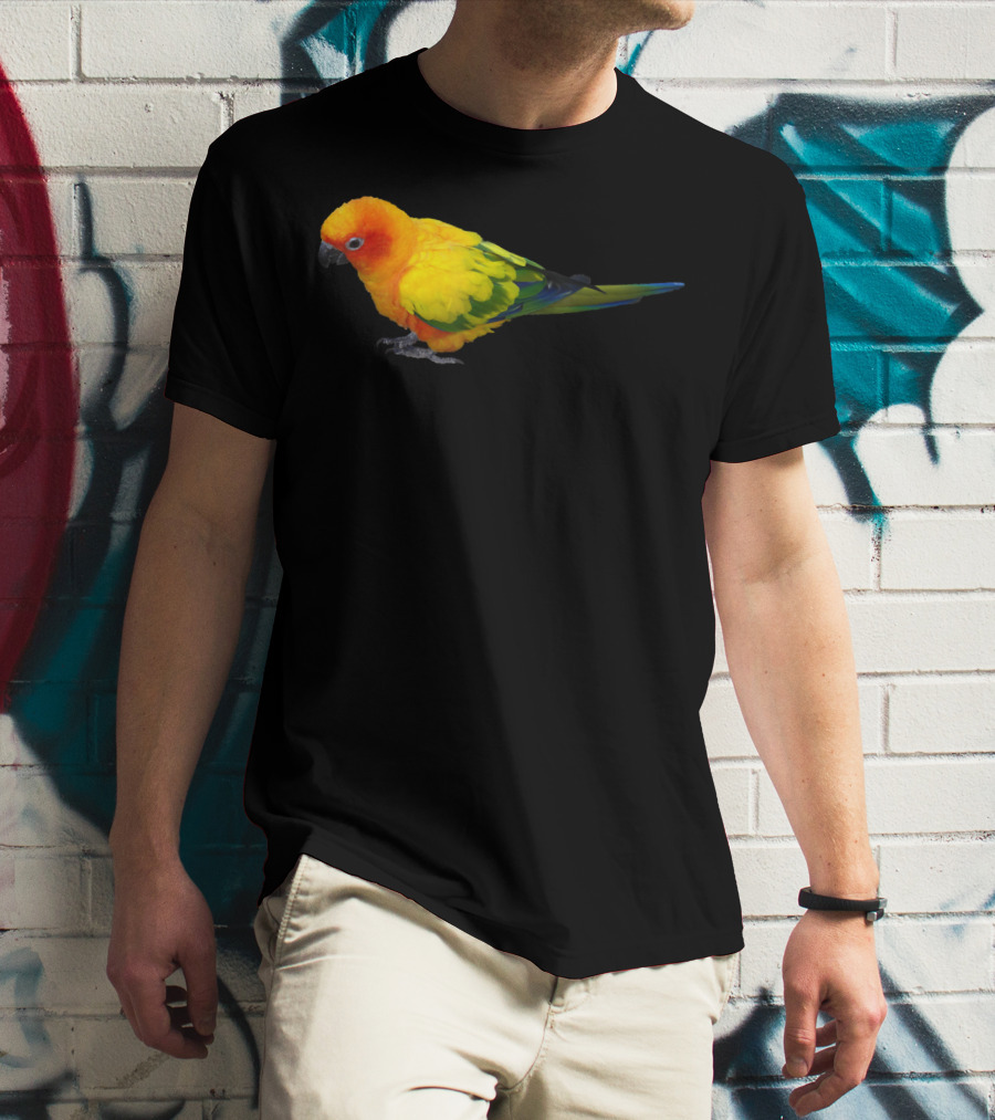 Sun Conure Colorful Parrot Bird Vibrant Tropical Plumage T-Shirt