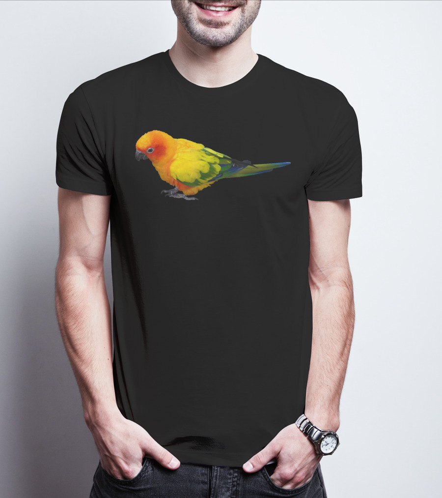 Sun Conure Colorful Parrot Bird Vibrant Tropical Plumage T-Shirt