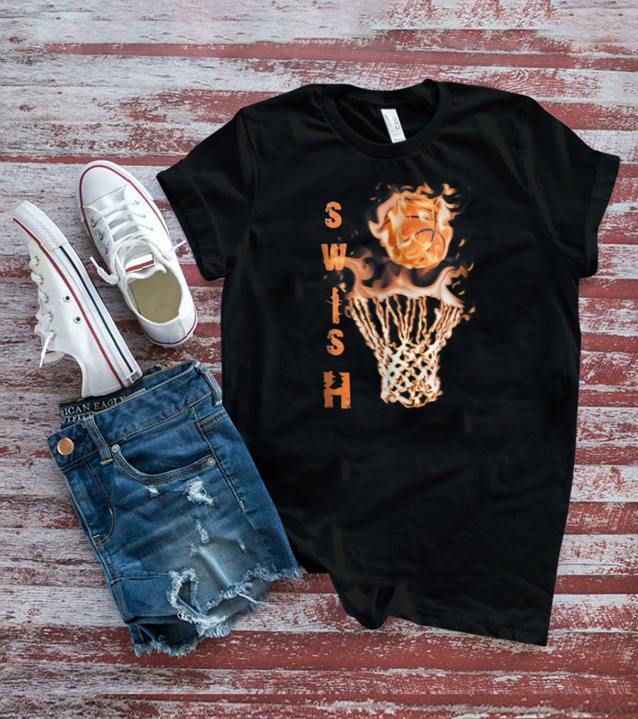 Swish Basketball Flaming Dunk T-Shirt