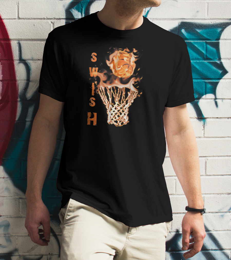 Swish Basketball Flaming Dunk T-Shirt