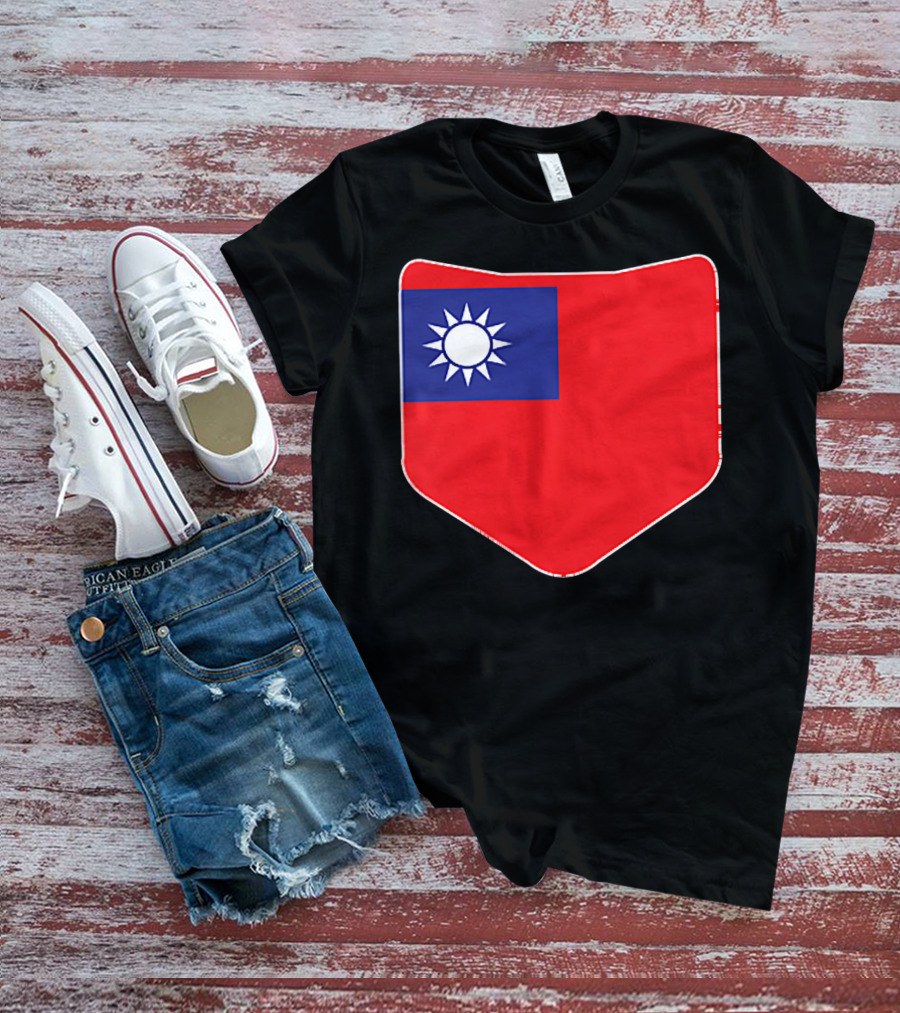 Taiwan Flag Pocket T-Shirt