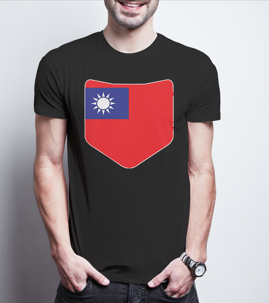 Taiwan Flag Pocket T-Shirt