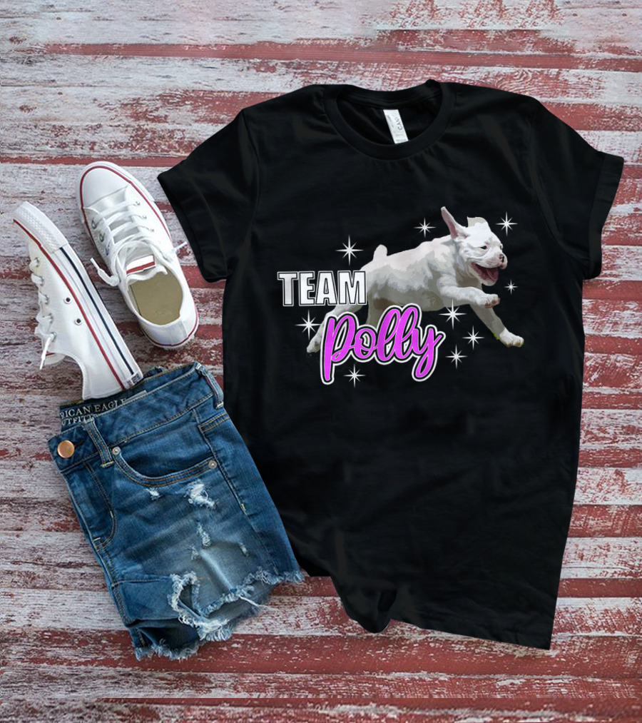 Team Polly Joyful Running Puppy With Stars T-Shirt