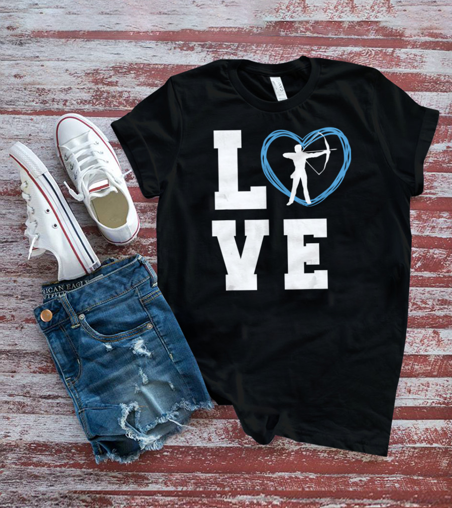 I LOVE ARCHERY Uncle Heart Arrow T-Shirt