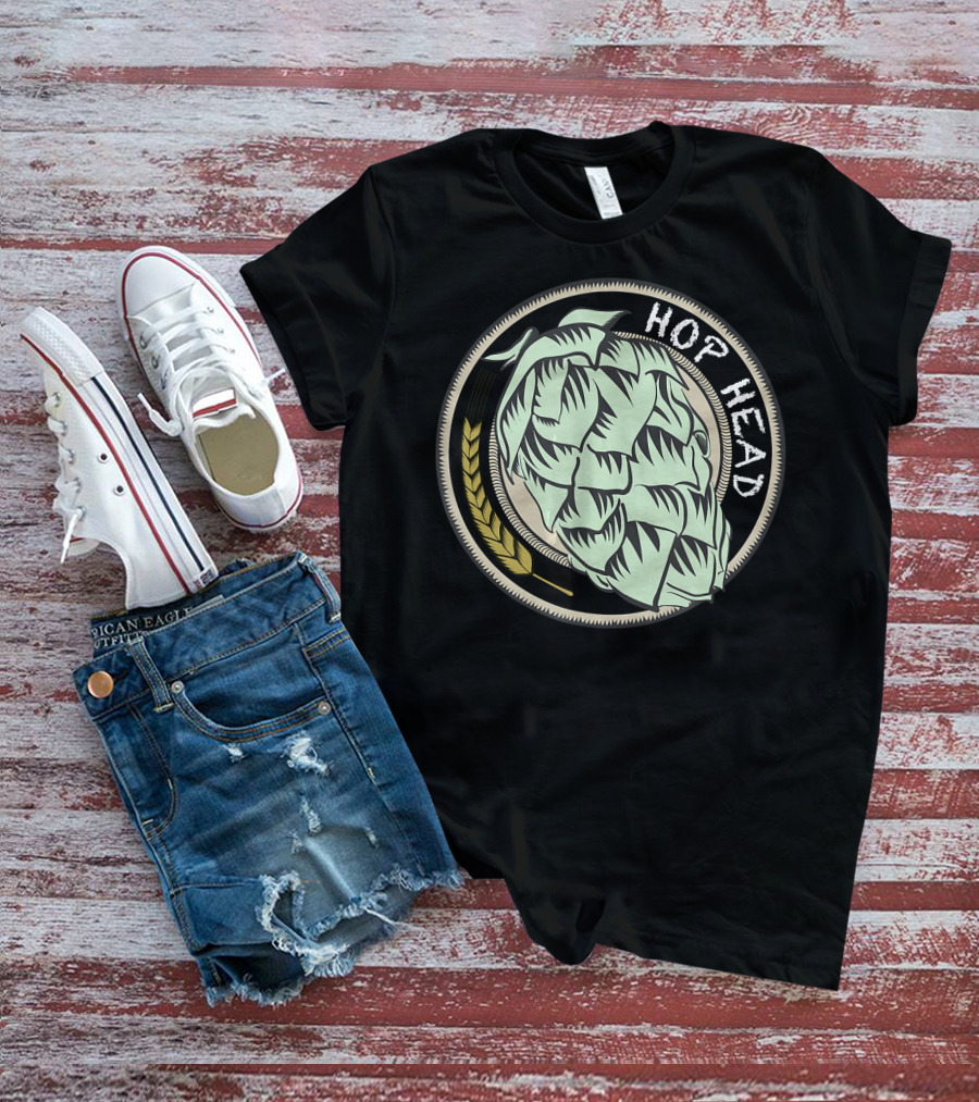 Hop Head IPA Craft Beer Snob Novelty Hop T-Shirt