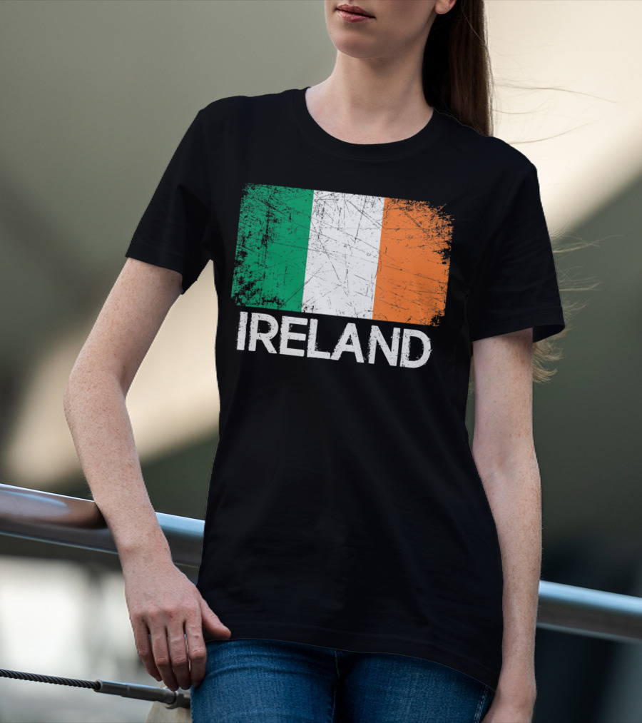 Ireland Irish Flag Vintage Made In Ireland T-Shirt