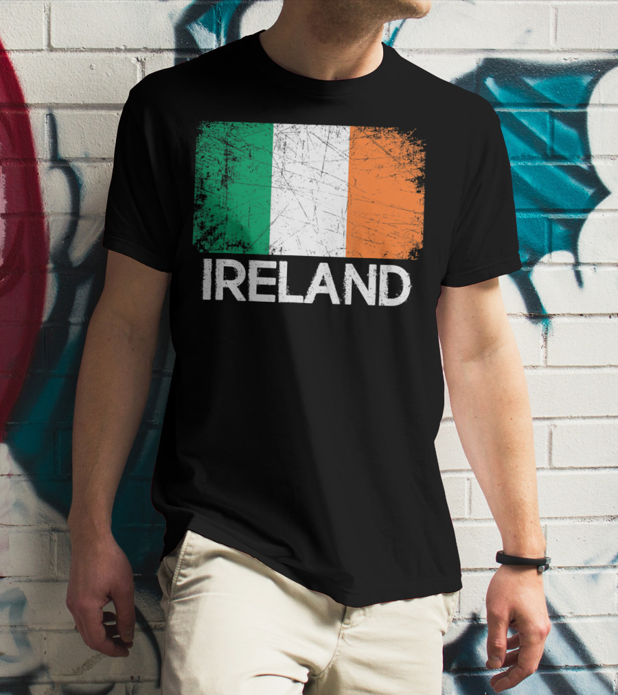 Ireland Irish Flag Vintage Made In Ireland T-Shirt