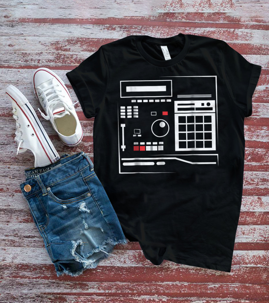 Mens MPC Drum Sampler Hiphop Music Equipment T-Shirt