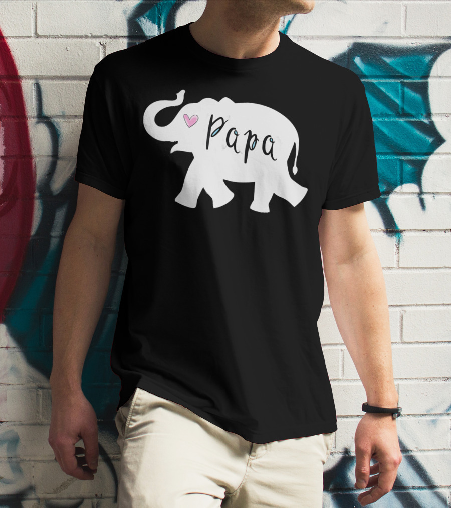 Papa Africa Elephant Father Men's T-Shirt