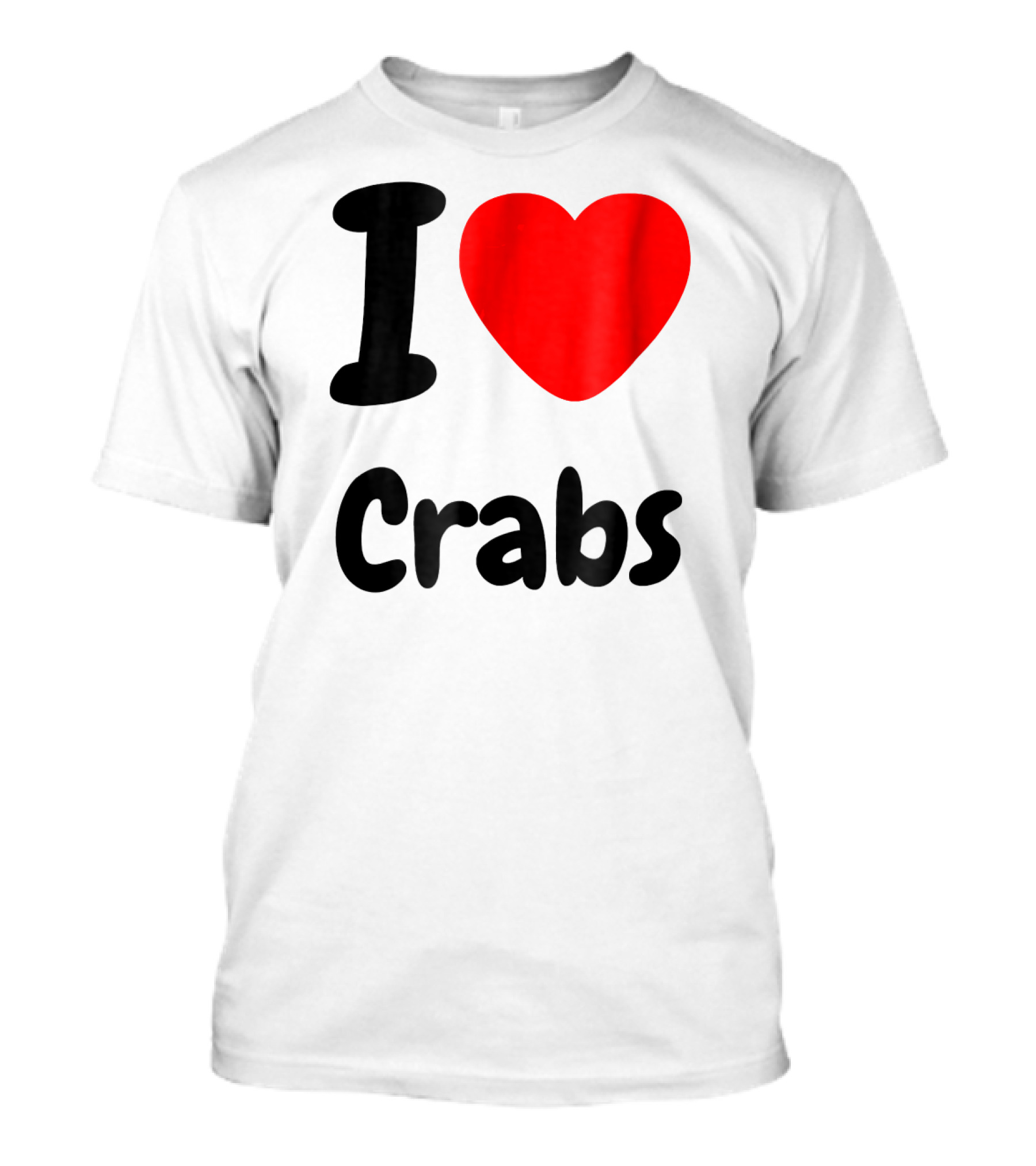 I Love Crabs Heart <3 Funny Crab T-Shirt