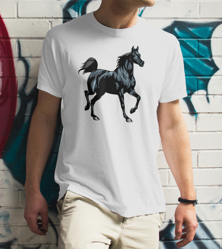 Arabian Horse Majestic Black Stallion T-Shirt