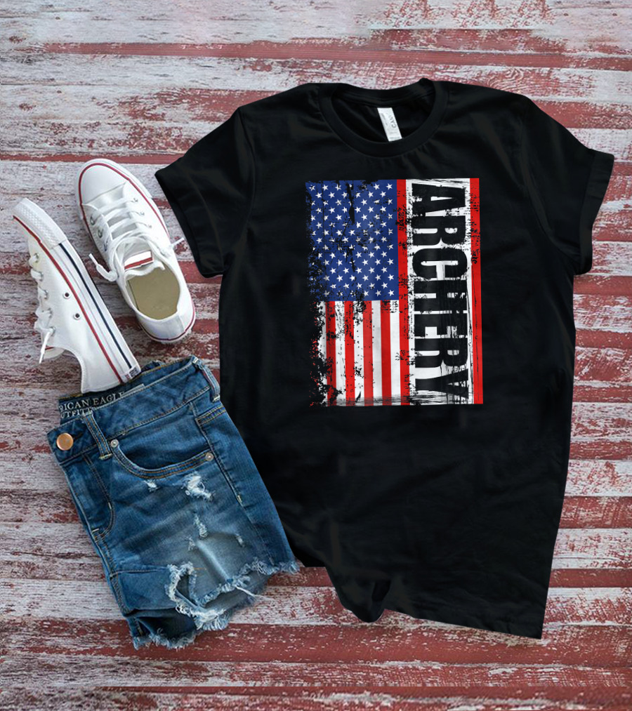 Archery American Flag Archery T-Shirt