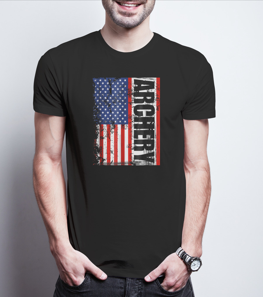 Archery American Flag Archery T-Shirt