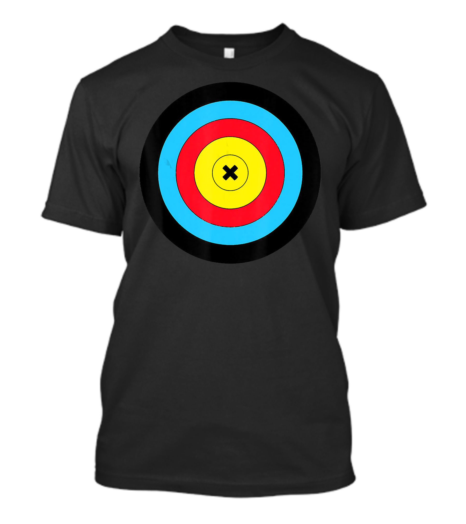 Archery Body Target Bullseye Multi-Colored Rings T-Shirt