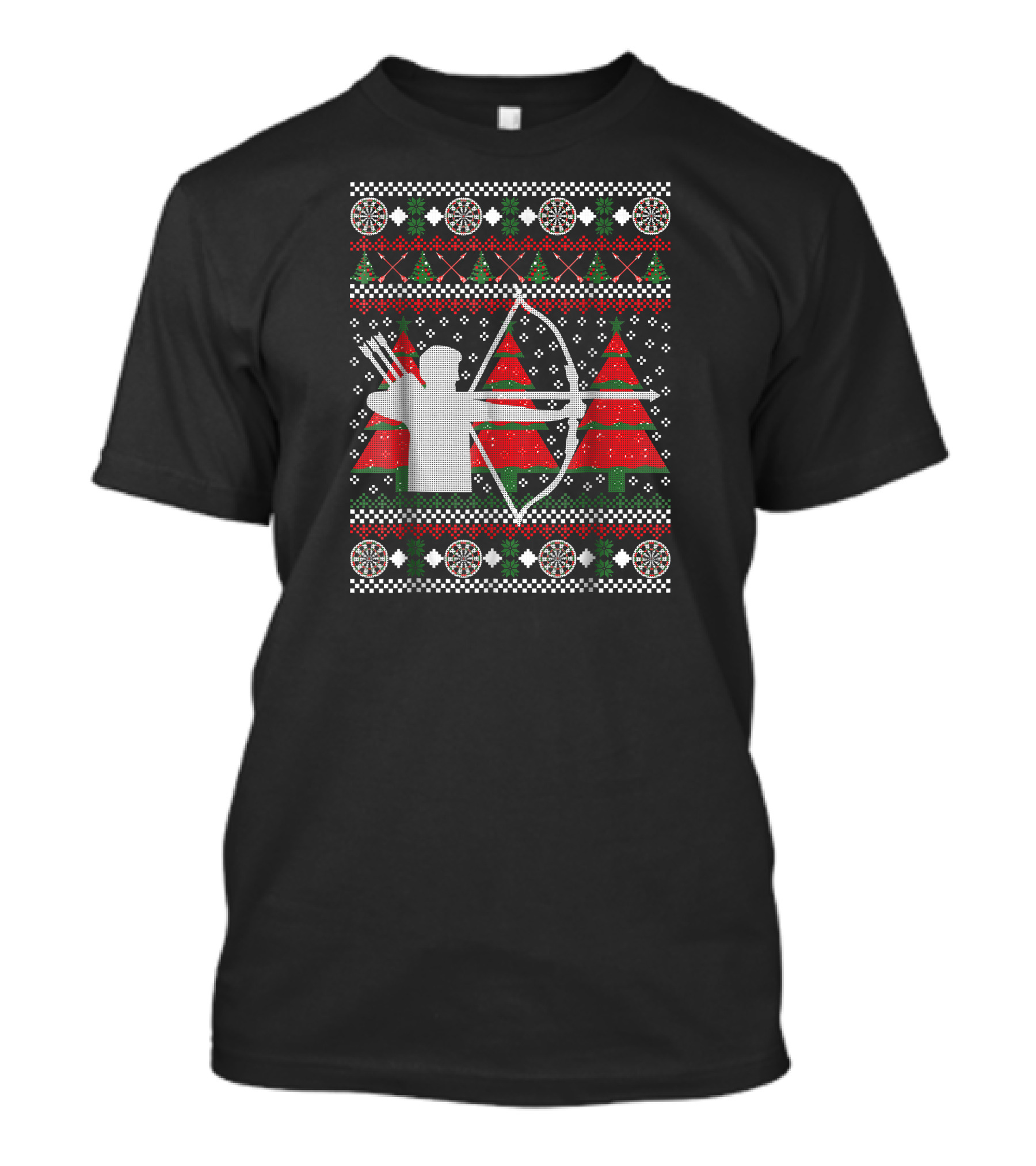Festive Archery Bow Hunting Arrow Christmas T-Shirt