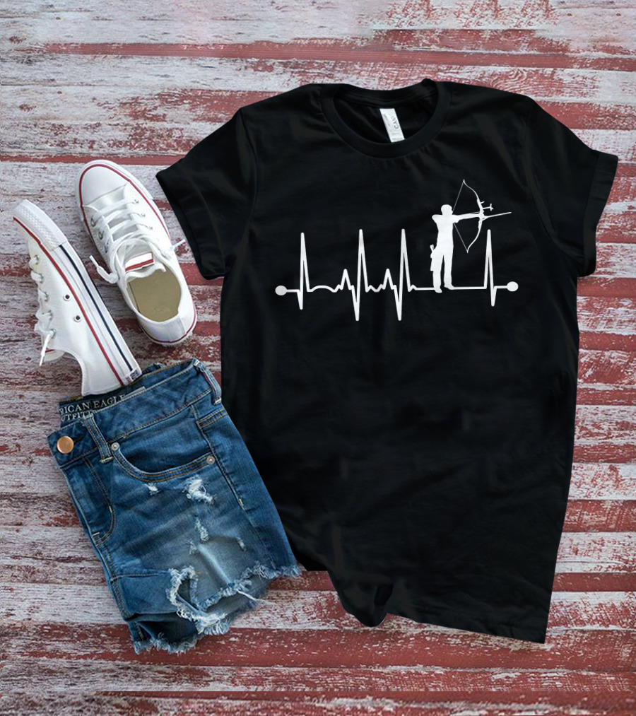 Heartbeat Archer Bow And Arrow Passion T-Shirt
